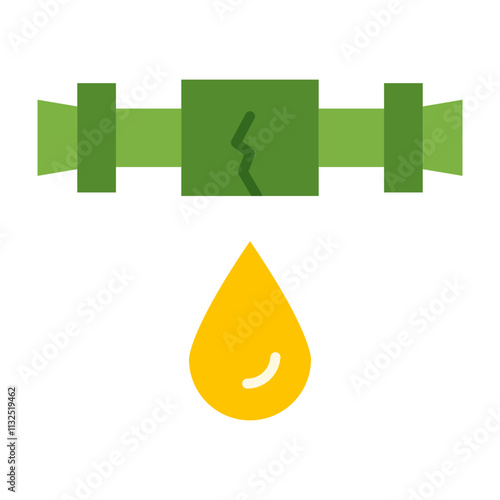 Oil Leak Vector Flat Icon Design