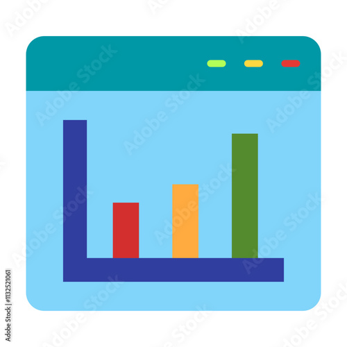 Graph Vector Flat Icon Design