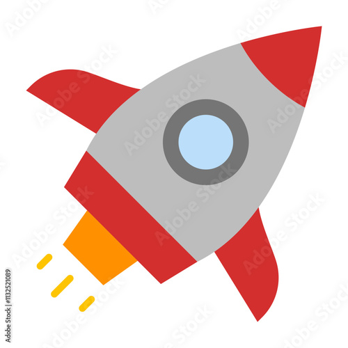 Launch Vector Flat Icon Design
