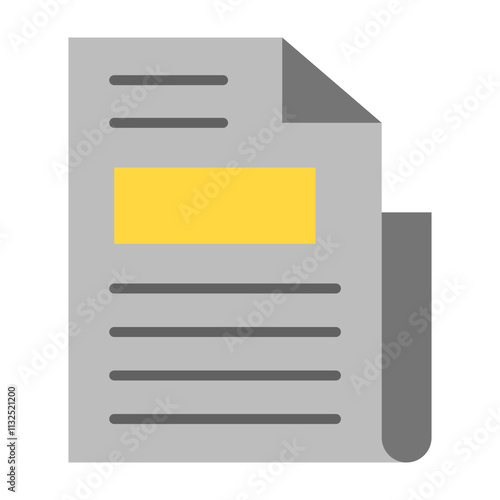 News Paper Vector Flat Icon Design