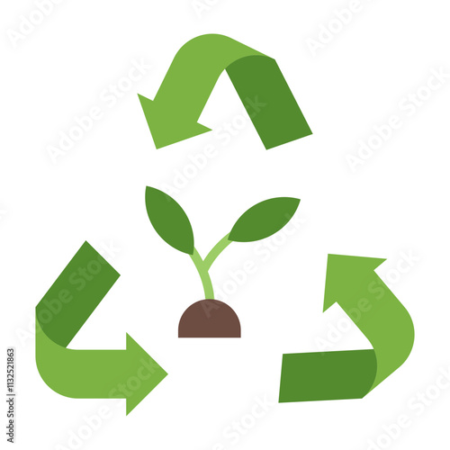 Replant Vector Flat Icon Design
