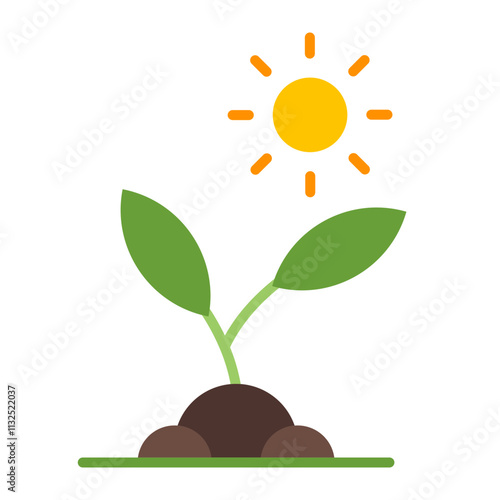 Photosynthesis Vector Flat Icon Design