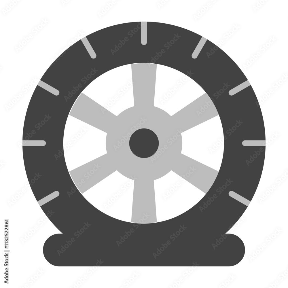 Obraz premium Flat Tire Vector Flat Icon Design Design