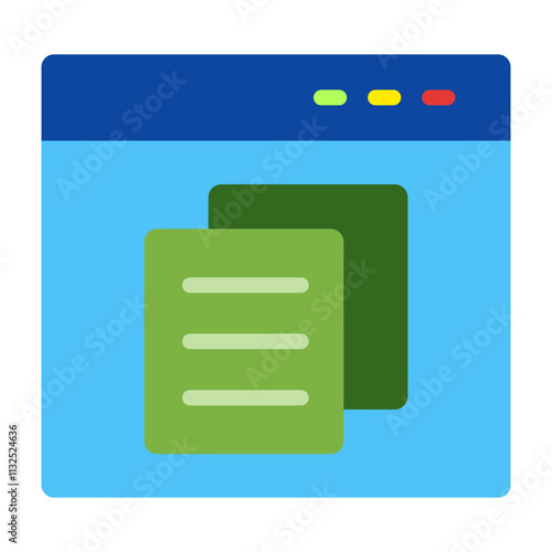 Copy Free Vector Flat Icon Design