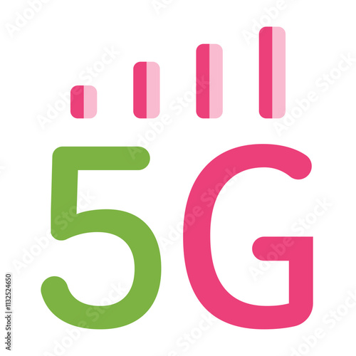 5G Vector Flat Icon Design