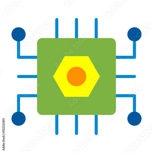 Nanoelectromechanical Systems (NEMS) Vector Flat Icon Design Design