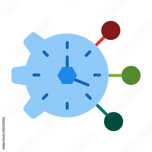 Nanosecond Vector Flat Icon Design Design