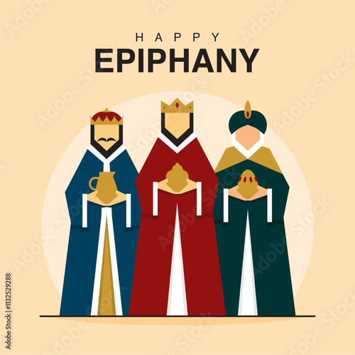 vector happy epiphany poster template