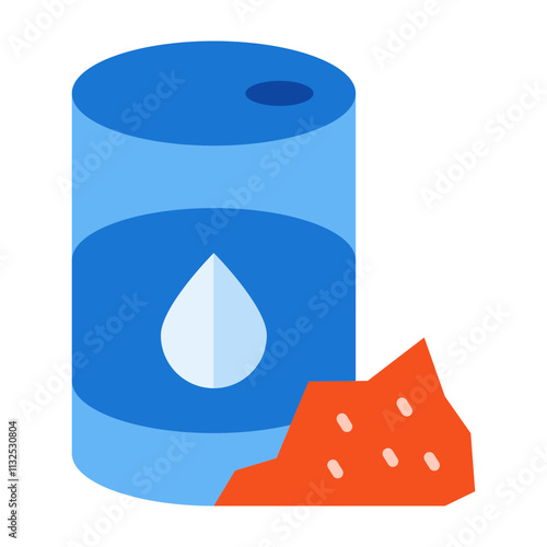 Raw Materials Vector Flat Icon Design Design