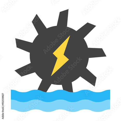 Hydro power Vector Flat Icon Design Design
