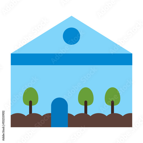 Greenhouse Vector Flat Icon Design Design