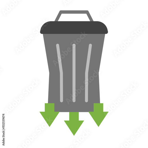Waste Reduction Vector Flat Icon Design Design