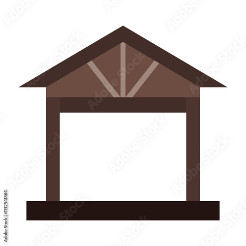 Pavilion Vector Flat Icon Design Design