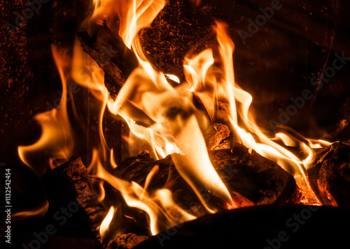 Pareidolia in a fireplace in Els Poblets photo