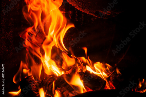 Pareidolia in a fireplace in Els Poblets photo