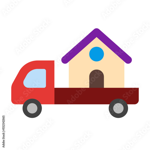Moving Vector Flat Icon Design Design