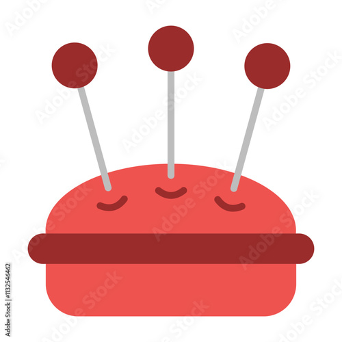 Pin Cushion Vector Flat Icon Design Design