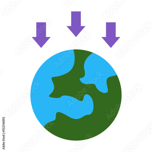 Gravity Vector Flat Icon Design Design
