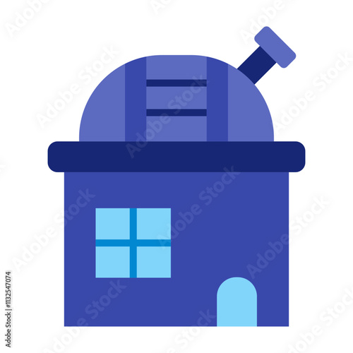 Observatory Vector Flat Icon Design Design