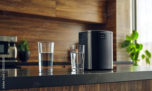 Modern Water Purifier in Stylish Kitchen photo