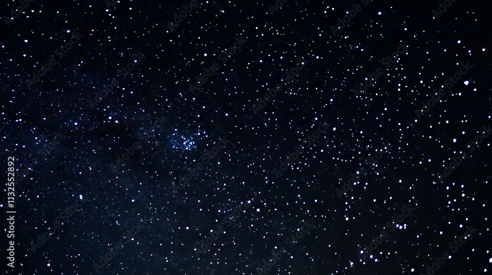 Fototapeta premium Enchanting night sky filled with sparkling stars illuminating a deep black background, perfect for astronomy, celestial themes, and starry night visuals