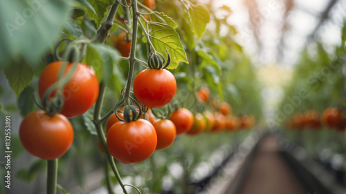 Wallpaper Mural Fresh tomatoes growing in a greenhouse during daylight hours Torontodigital.ca