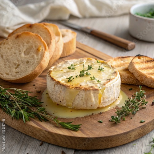 bread with cheese and chives testy food. photo