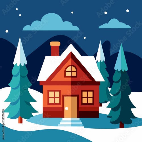 house in winter