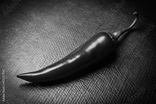 hot chili pepper on black background
