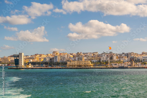 Obraz na płótnie Beautiful view of architecture and coastline of Ceuta, Spain, North Africa w salonie