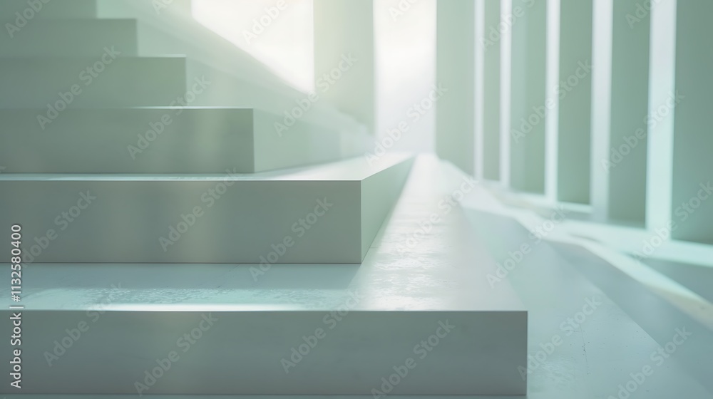 Fototapeta premium A stack of clean, unmarked paper sheets, perfectly aligned on a smooth surface.