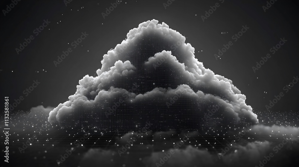 Fototapeta premium Dark Cloud Monochrome Landscape 