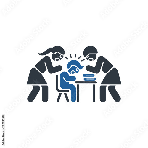 Child Parent Argument Icon