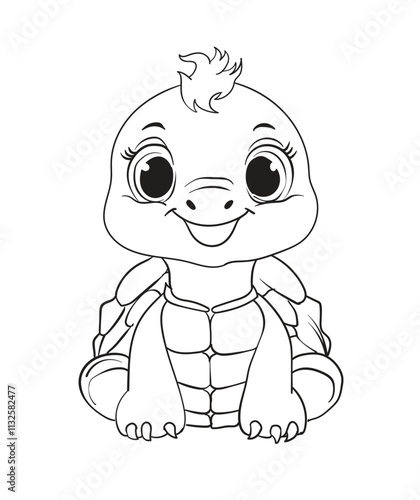 cute and adorable turtle vector illustration color 