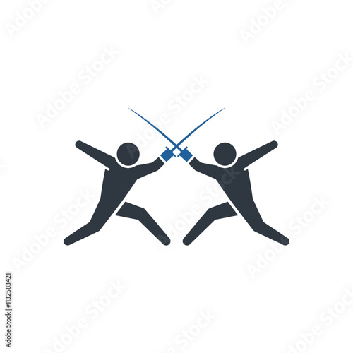 Swordplay Athletic Duel Icon