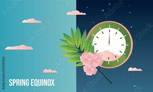 Spring Equinox. March 20. In the northern hemisphere, the day becomes longer than the night.