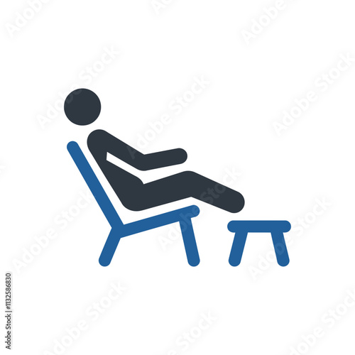 Reclined Person Relaxing Icon