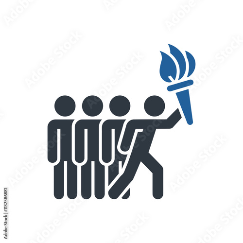 Torch Relay Running Icon