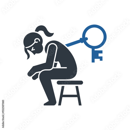 Exhaustion with Key Icon