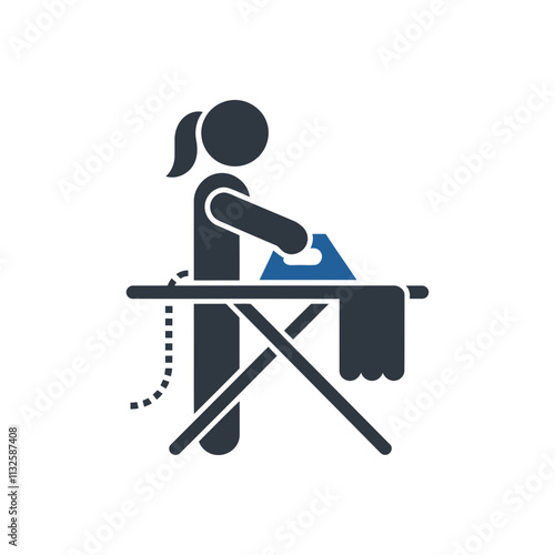 Ironing Clothes Work Icon