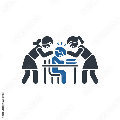 School Child Stress Icon