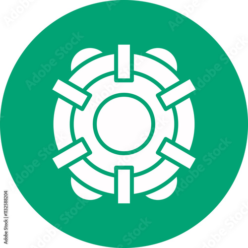 Life Preserver glyph circle icon