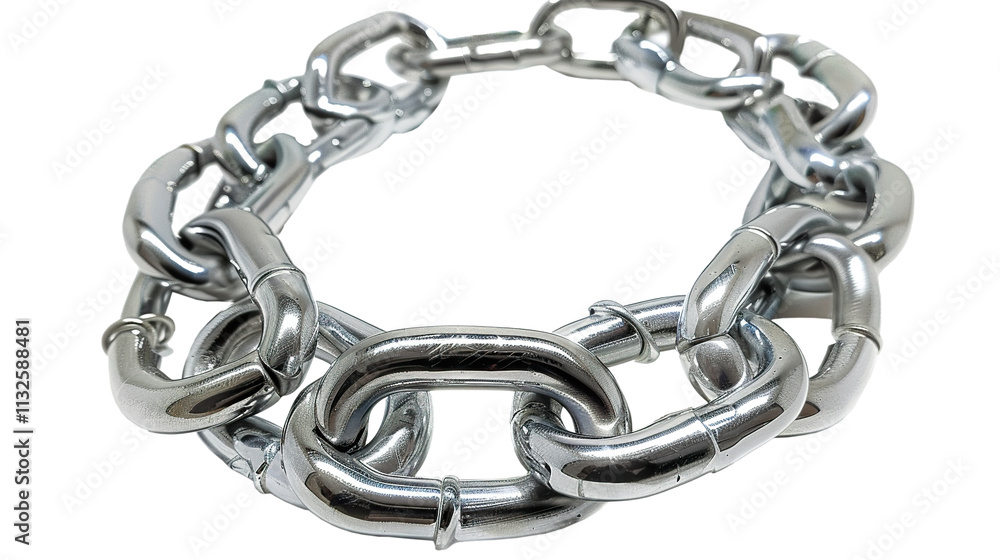 Fototapeta premium Chain isolated on transparent background, PNG