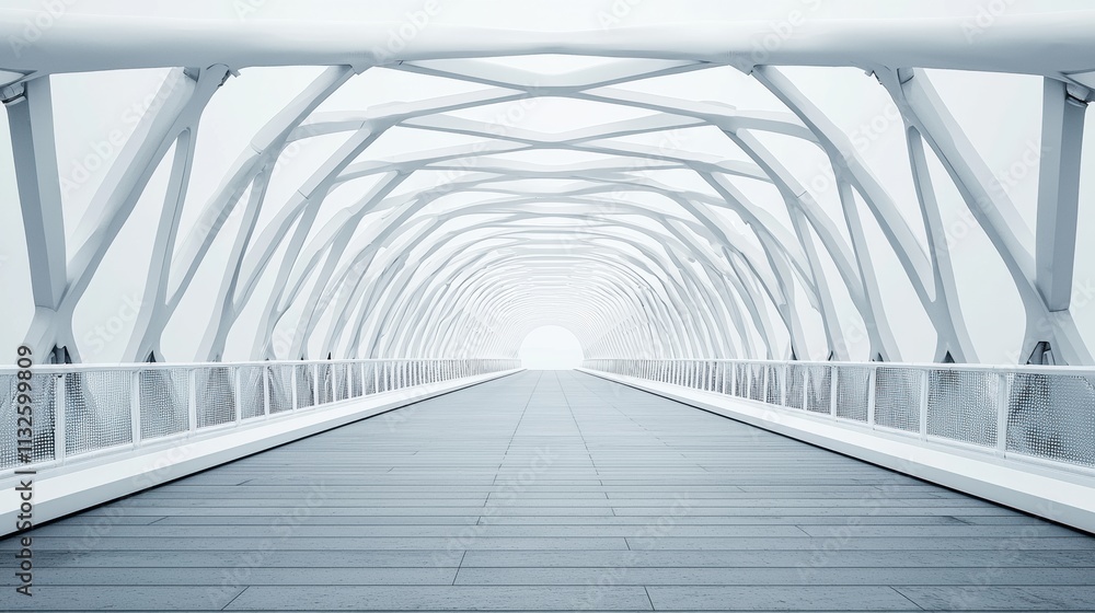 Obraz premium Contemporary bridge architecture geometric innovation in cities