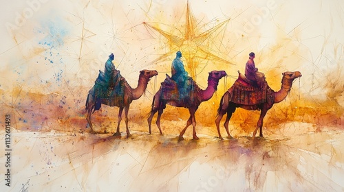 Three Magi Traveling Through the Desert