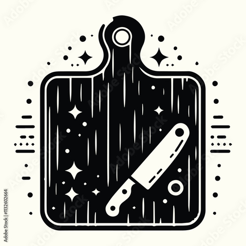 Unique Chopping Board Silhouette Set for Kitchen, Food Prep, and Graphic Design Needs