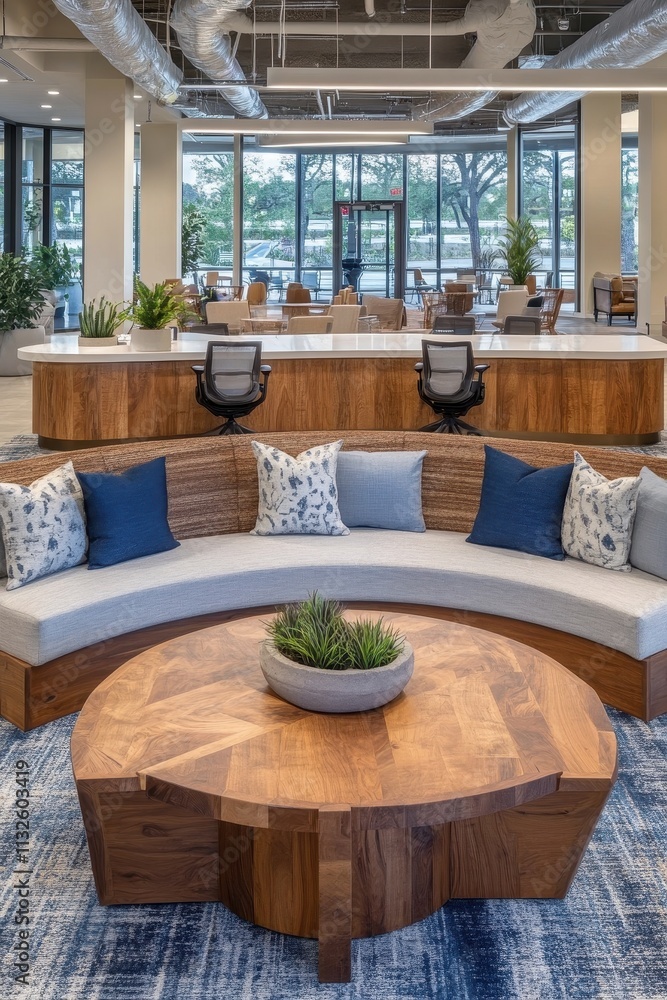 Fototapeta premium Modern Office Lobby Seating Area Design