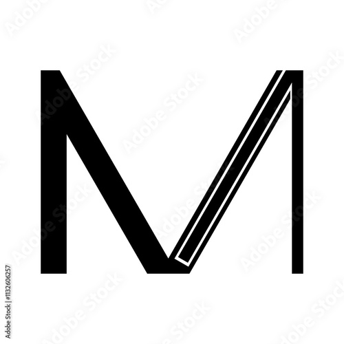 M-letter design with a soft touch