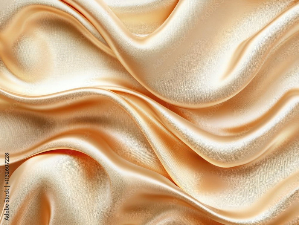 Obraz premium Smooth elegant golden silk can use as wedding background. In Sepia toned. Retro style.