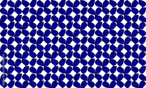 seamless pattern with blue and white flower abstract dot, in circle arrange  repeat seamless design for fabric print or wallpaper or backdrop, t-shirt paint screen, up and down
